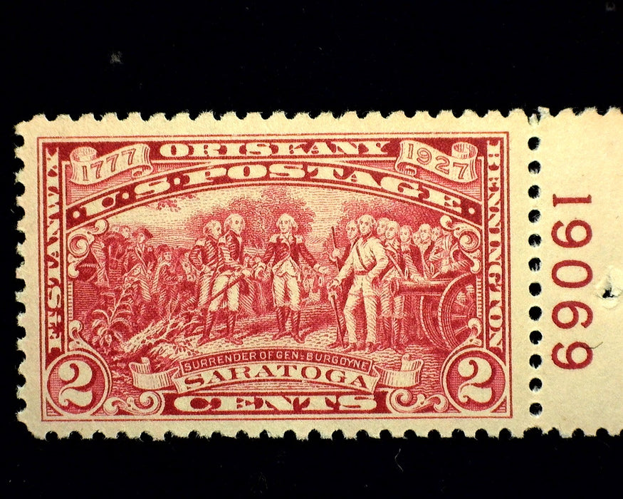 #644 2c Burgoyne Choice PL# single. Mint XF/Sup NH US Stamp