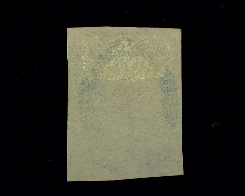 #9 1c Just 4 margin stamp with faint Black Town cancel. VF Used - US Stamp