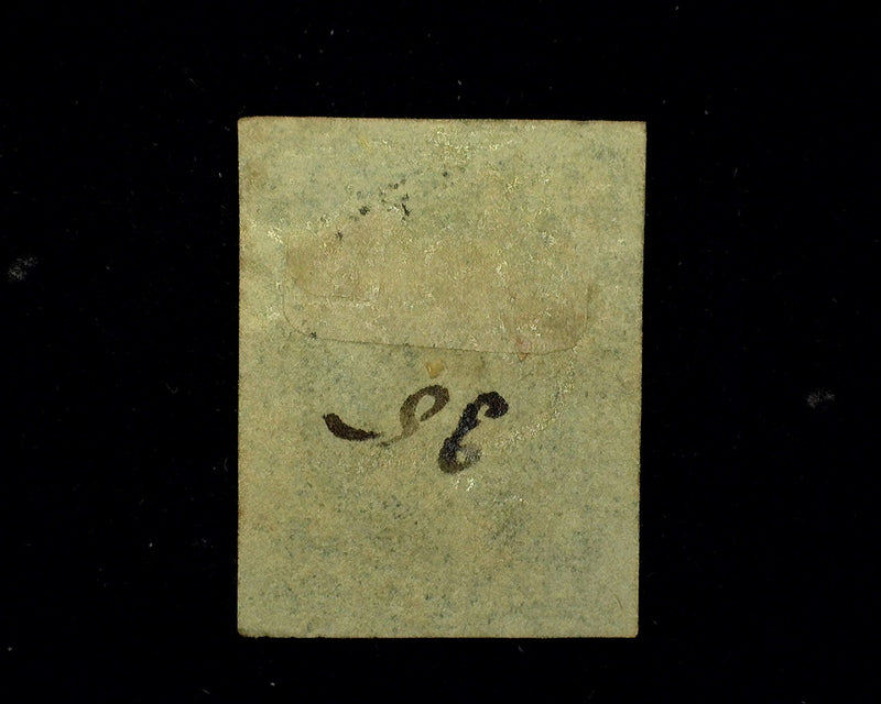 #13 Just 4 margin stamp with great color and faint Black Town cancel. VF Used US Stamp
