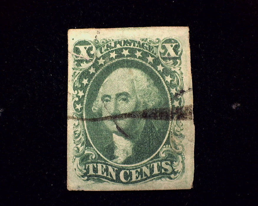 #14 Nice appearing 4 margin stamp with sealed tear. Vf/Xf Used US Stamp