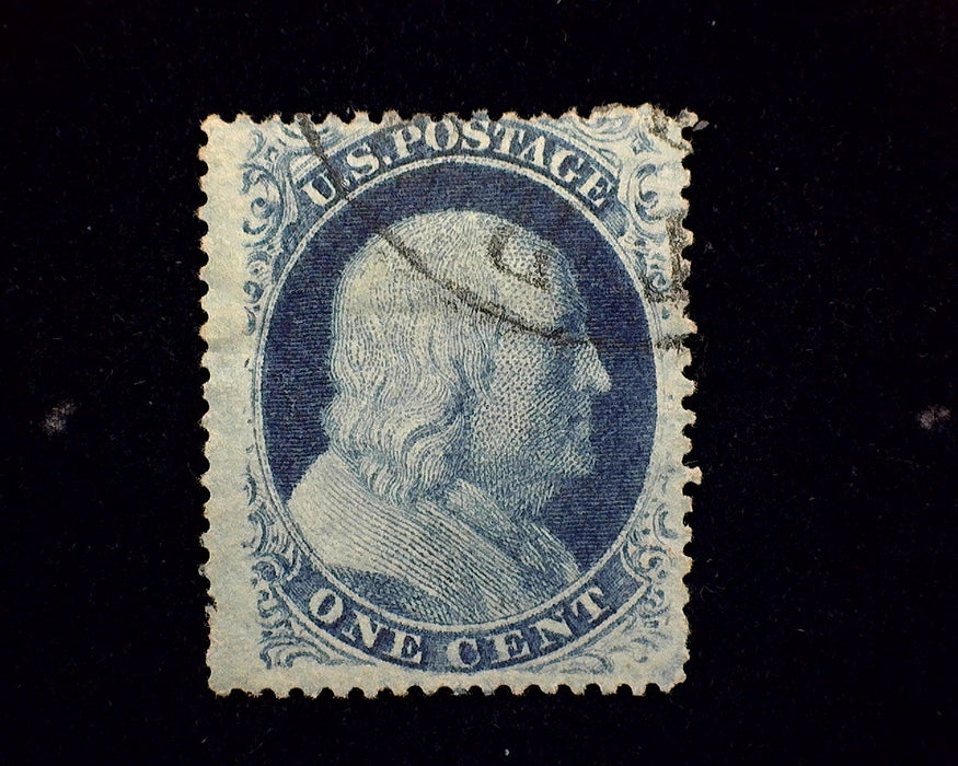 #24 Fresh stamp with Faint Black town cancel. F/VF Used US Stamp