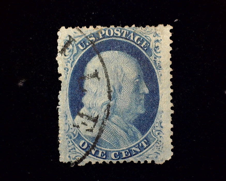 #24 Rich color used stamp with Faint Town cancel. F/VF Used US Stamp