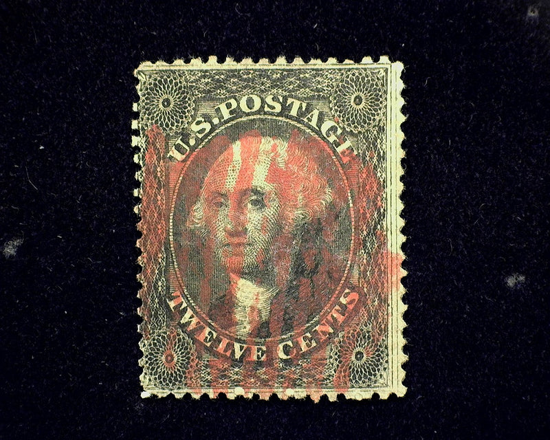 #36 Red grid cancel. F/VF Used - US Stamp