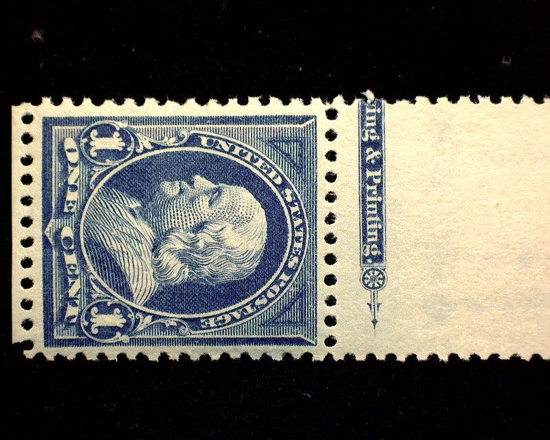 #264 Outstanding impt. margin stamp. Mint XF/Sup NH - US Stamp