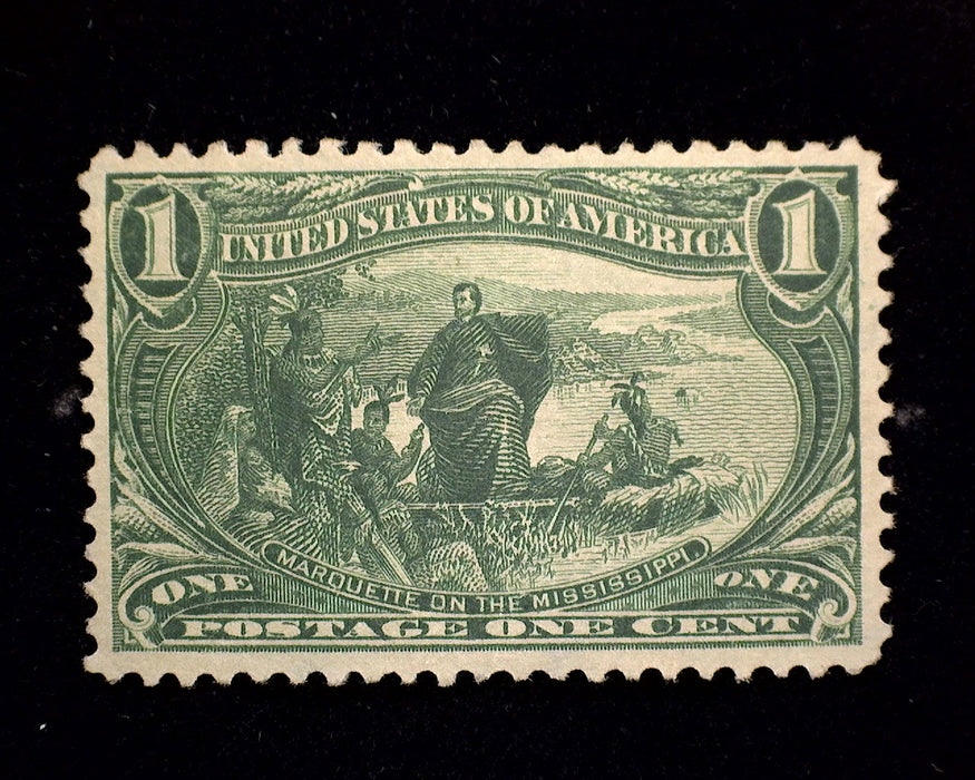 #285 1 cent Trans Mississippi Mint XF NH US Stamp