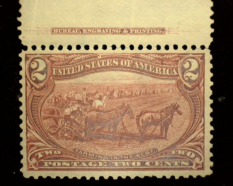 #286 2c Trans Mississippi Faint natural gum wrinkle. Mint Vf/Xf NH - US Stamp