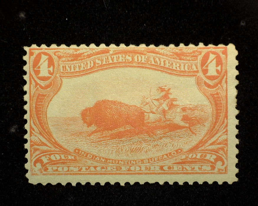 #287 4 cent Trans Mississippi Short perf. Mint F H US Stamp