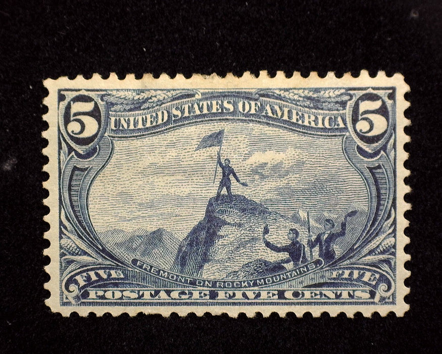 #288 5 cent Trans Mississippi Mint Vf/Xf H US Stamp