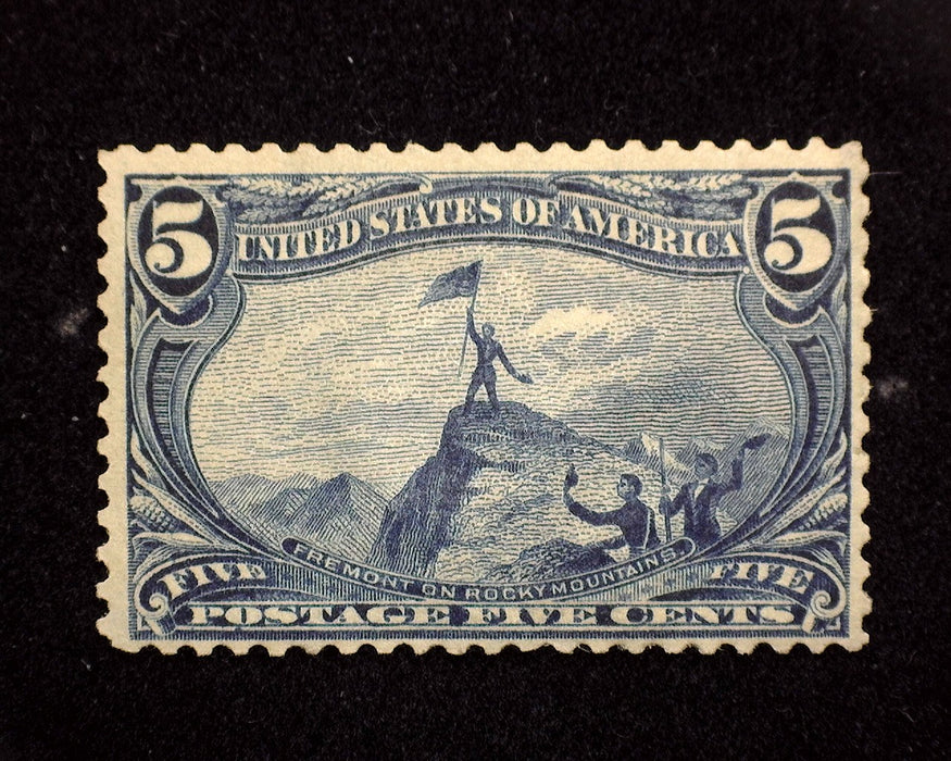 #288 5 cent Trans Mississippi Reperf and regummed. Mint F/VF US Stamp