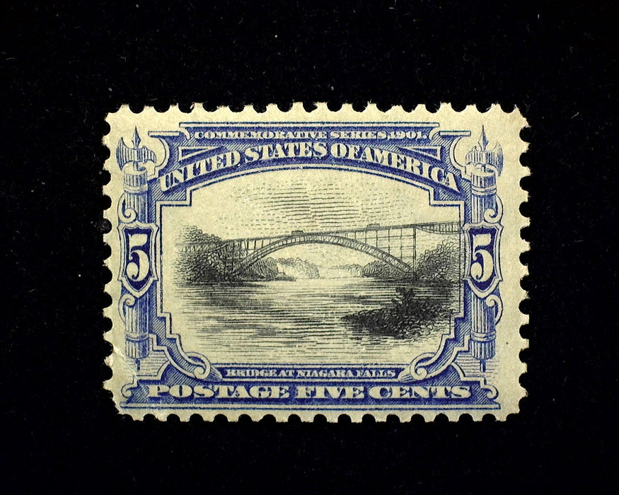 #297 5 cent Pan American Corner crease Mint F/VF LH US Stamp