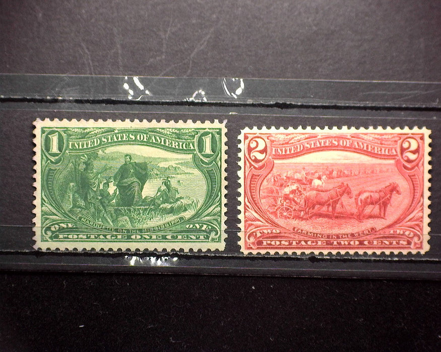 #285, 286 No gum. VF Mint US Stamp