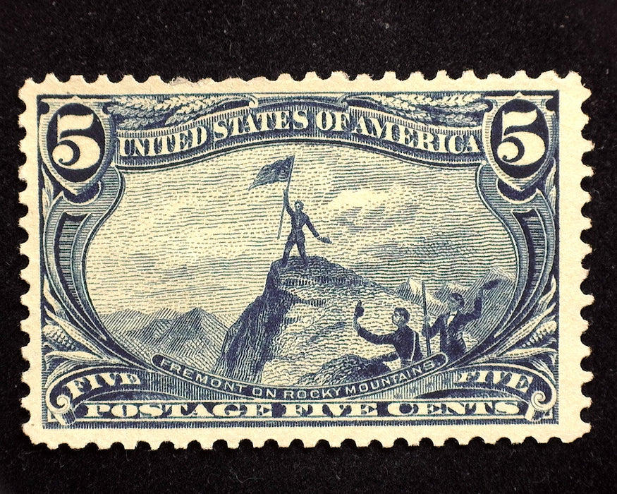 #288 5 Cent Trans Mississippi Mint Vf/Xf No gum US Stamp