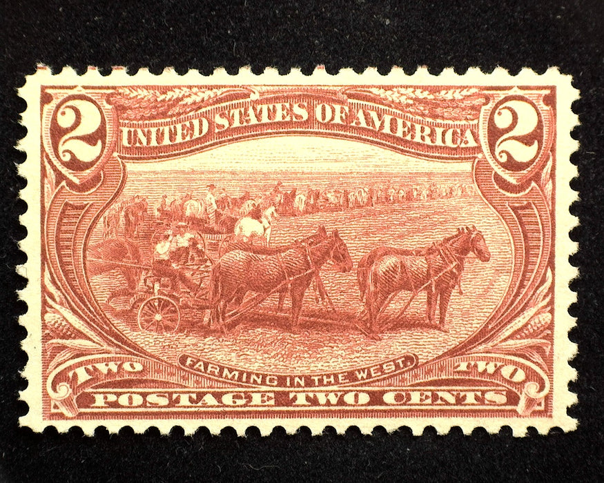 #286 2 cent Trans Mississippi Mint XF No gum US Stamp