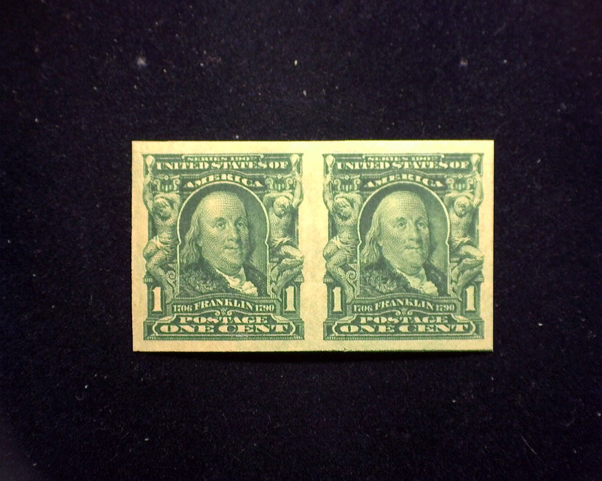 #314 Outstanding horizontal pair. Mint XF/Sup NH US Stamp