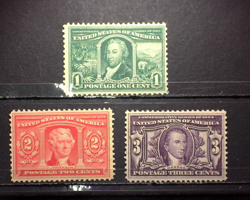 #323-325 Louisiana Purchase VF Mint No gum - US Stamp