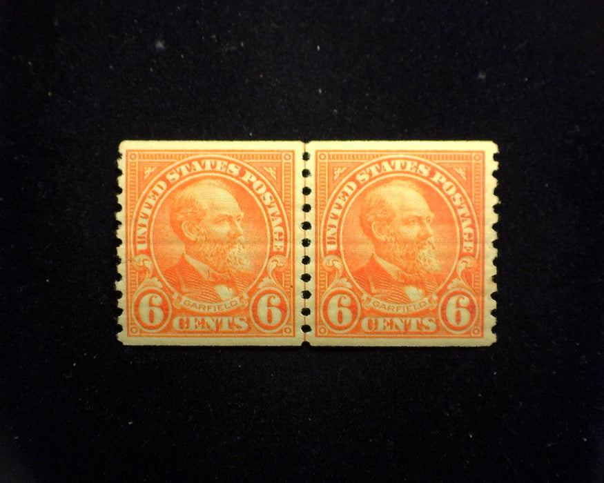 #723 6c Garfield Choice joint line pair. Mint Vf/Xf NH US Stamp