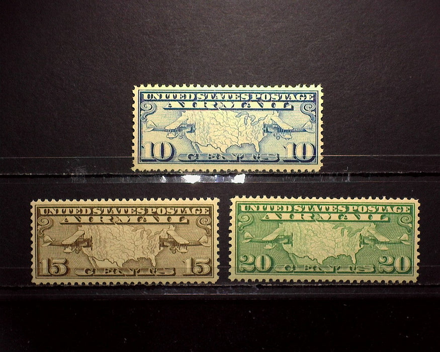 #C7-C9 Airmail Fresh set. Mint Vf/Xf NH - US Stamp
