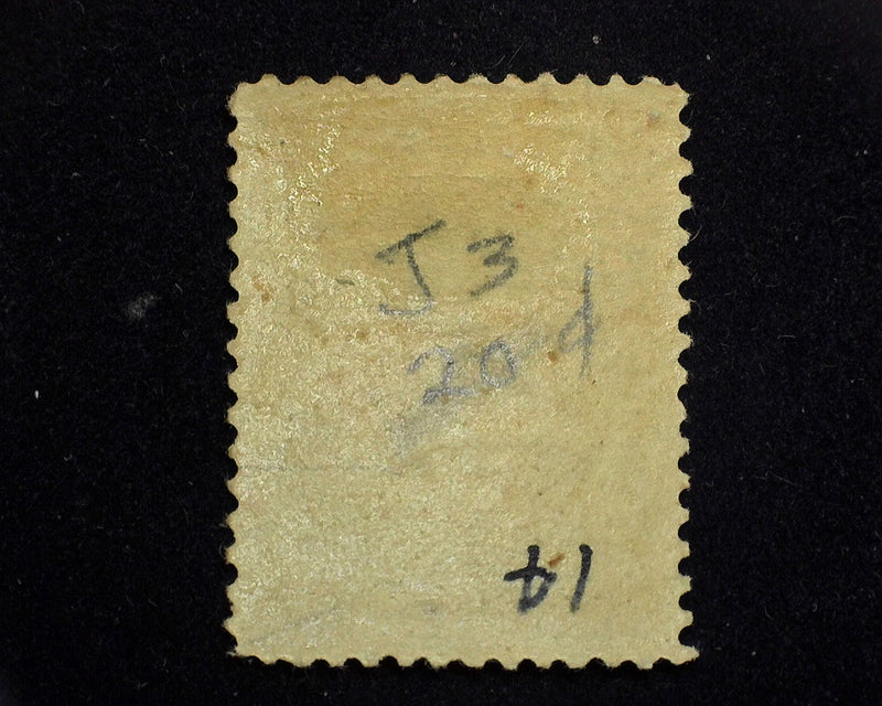 #J3 3c Postage Due. F LH Mint - US Stamp