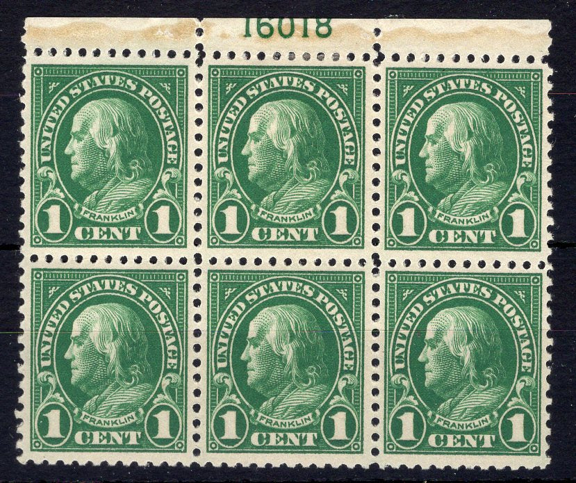 #552 Plate block #16018 Vf/Xf LH Mint US Stamp