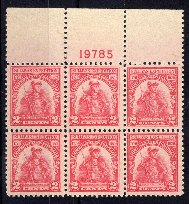 #657 2 cent Sullivan Plate block #19785 VF No gum Mint US Stamp