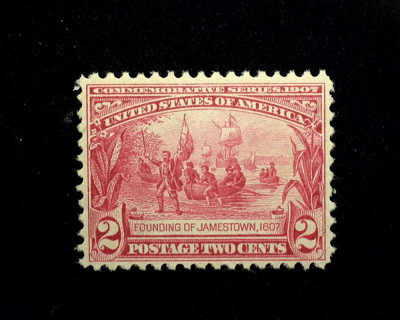 #329 2c Jamestown Mint Vf/Xf LH - US Stamp