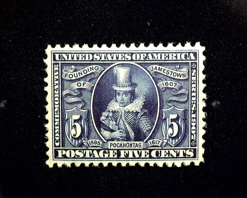 #330 5 cent Jamestown XF NH Mint US Stamp
