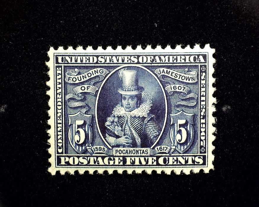 #330 5 cent Jamestown XF NH Mint US Stamp