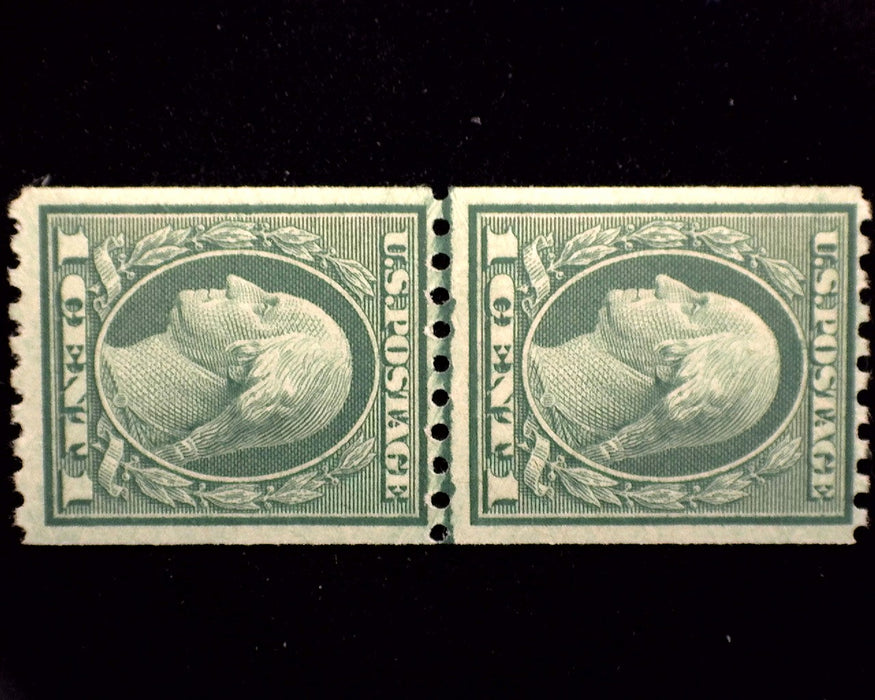 #441 F NH Mint Fresh joint line pair US Stamp