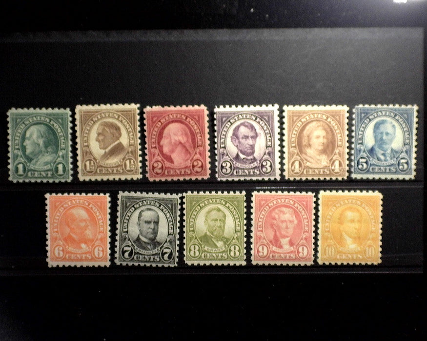 #581 - 591 1923 Issue F NH Mint Fresh set US Stamp