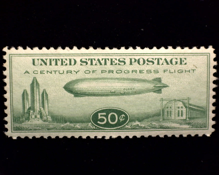#C18 50 cent Zeppelin Airmail XF NH Mint US Stamp