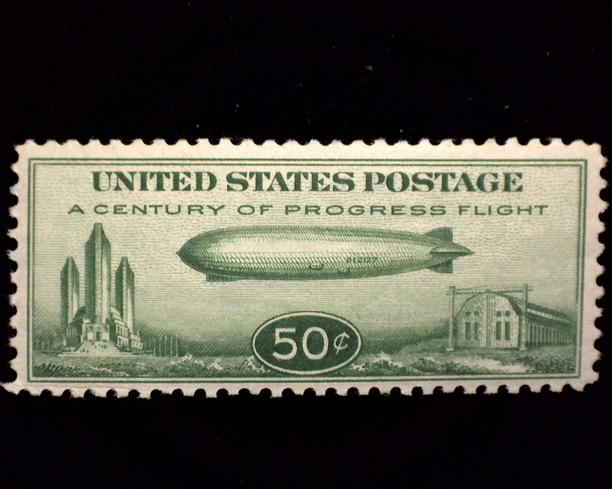 #C18 50 cent Zeppelin Airmail Vf/Xf NH Mint US Stamp