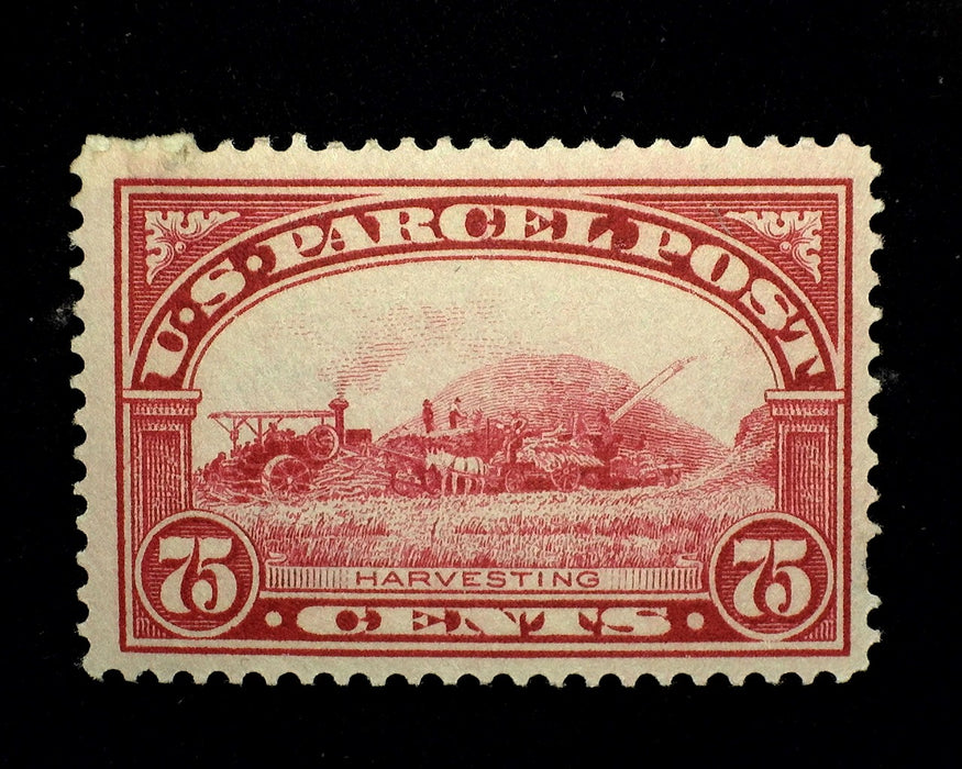 #Q11 75 cent Parcel Post Vf/Xf H Mint Hinge remnant and short perf US Stamp
