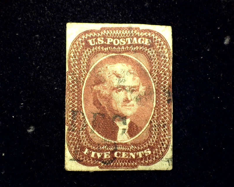 #12 Just 4 margin stamp. Good color and faint cancel. VF Used - US Stamp