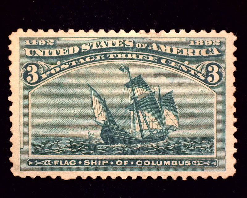 #232 3c Columbian Mint XF No gum - US Stamp