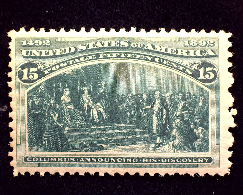 #238 15c Columbian Rich color. Mint F/VF LH - US Stamp
