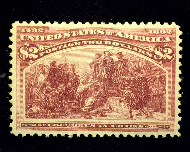#242 $2.00 Columbian Outstanding freshness and color. A Beauty! Mint XF H - US Stamp