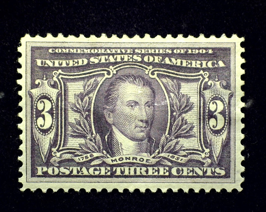 #325 3 Cent Louisiana Purchase Mint Vf/Xf H US Stamp