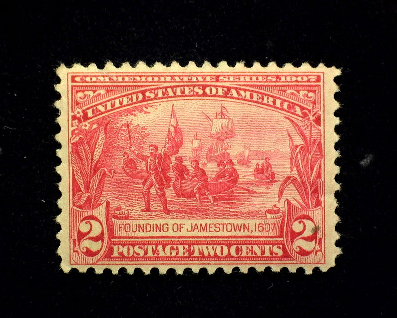 #329 2c Jamestown Mint Vf/Xf LH - US Stamp