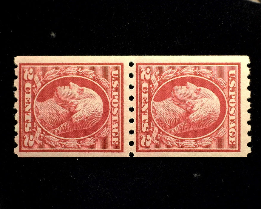 #411 Mint Fresh pair. F/VF NH US Stamp