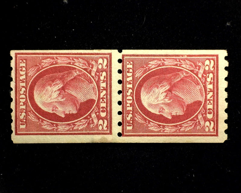 #411 Mint Fresh pair. No Gum F US Stamp