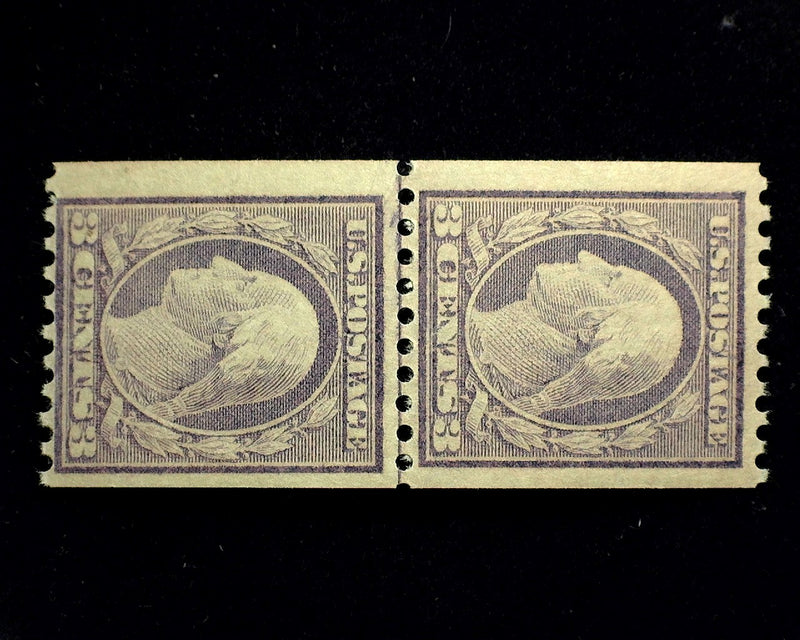 #489 Fresh joint line pair. Mint F/VF NH US Stamp