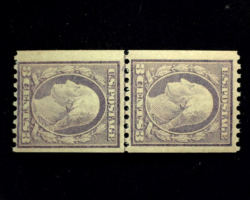 #489 Fresh joint line pair. Mint F/VF NH US Stamp