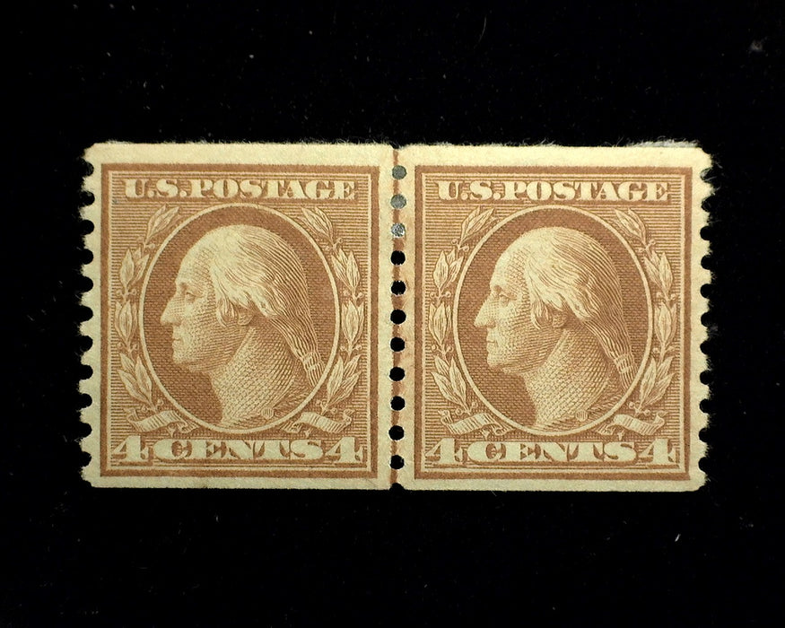 #495 Fresh joint line pair. Mint Vf/Xf H US Stamp