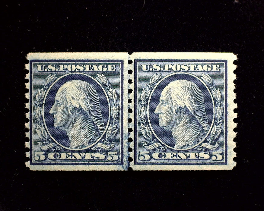 #496 Fresh joint line pair. Mint F NH US Stamp