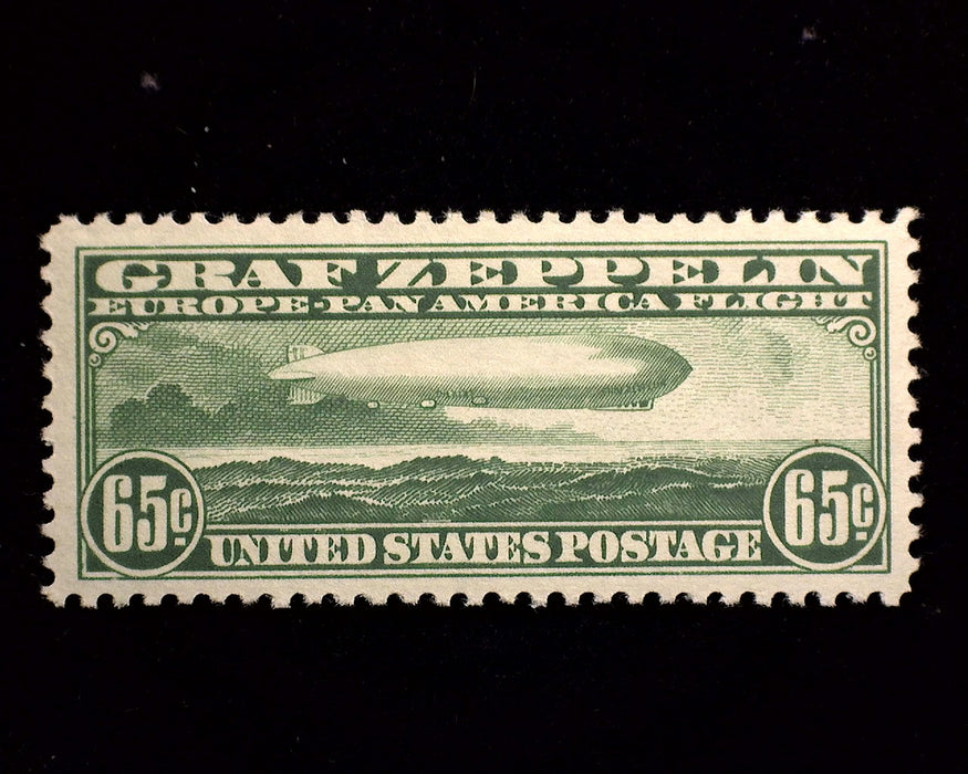 #C13 65c Graf Zeppelin Fresh and choice large margin stamp. Mint XF NH - US Stamp