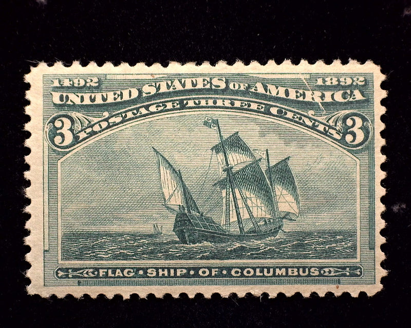 #232 3c Columbian Rich color. Mint VF NH - US Stamp