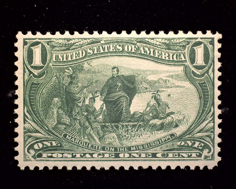 #285 1c Trans Mississippi Ink # on back. Mint VF NH - US Stamp
