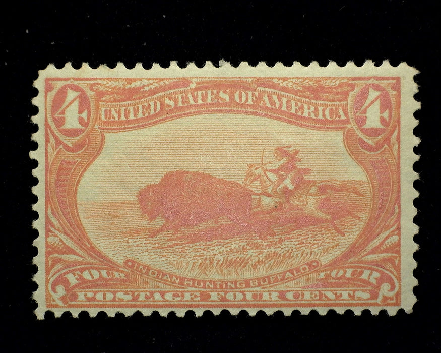 #287 4 Cent Trans Mississippi Mint F/VF LH US Stamp