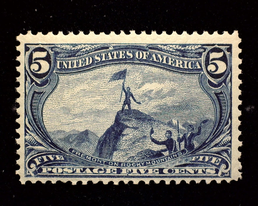 #288 Mint 5 Cent Trans Mississippi F/VF NH US Stamp