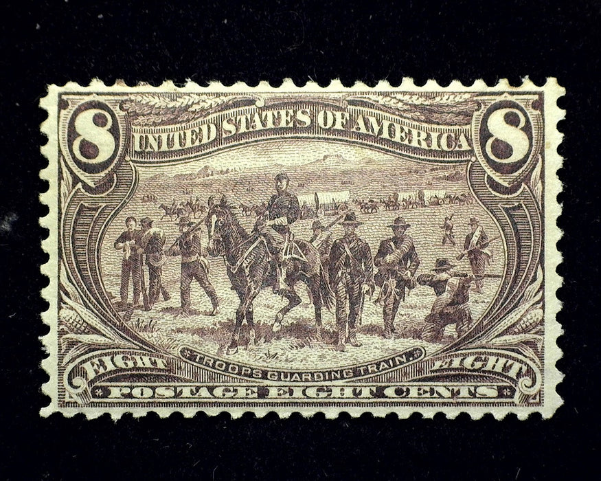 #289 Mint 8 Cent Trans Mississippi Vf/Xf LH US Stamp